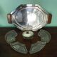 5-compartment thick glass servant - Silver metal with punch - Wooden handles - 1950/60