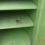 Green industrial metal cabinet