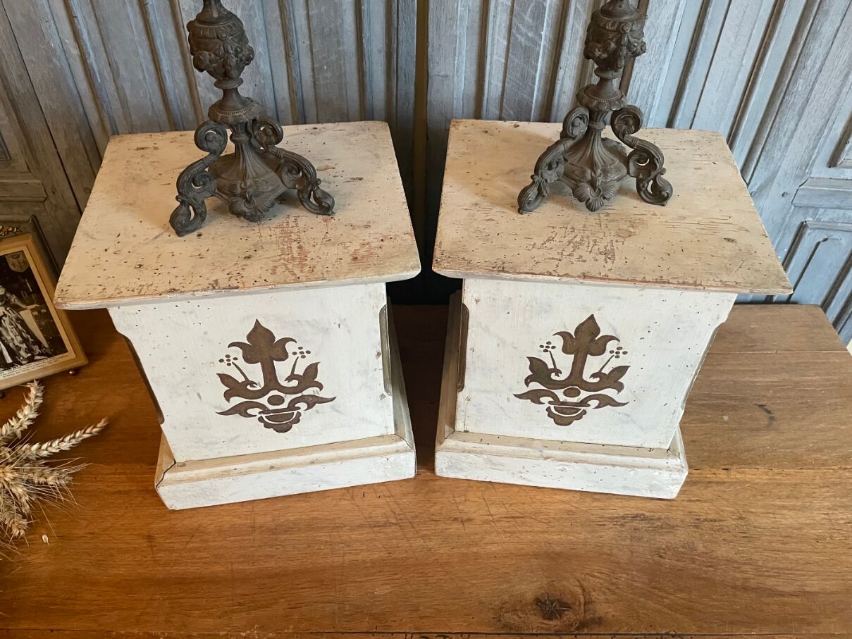 2 x French church consoles