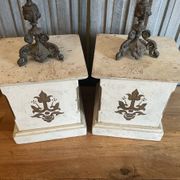 2 x French church consoles