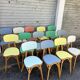 (lot) 14 Heart Compass Multicoloured Chairs