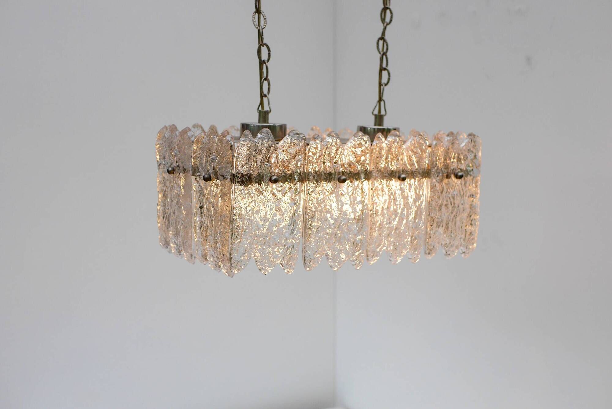 Lustre en cristal "Carl Fagerlund" d'Orrefors, Suède