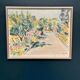 Swedish Oil on Canvas “Landscape” by Lena Jenny Malmajo,Vintage & Framed 46×37cm