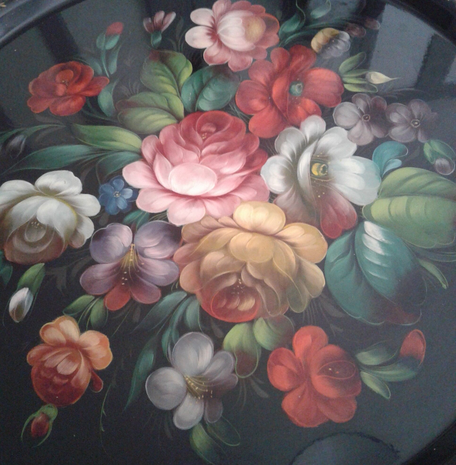 flowered tray origin Russia