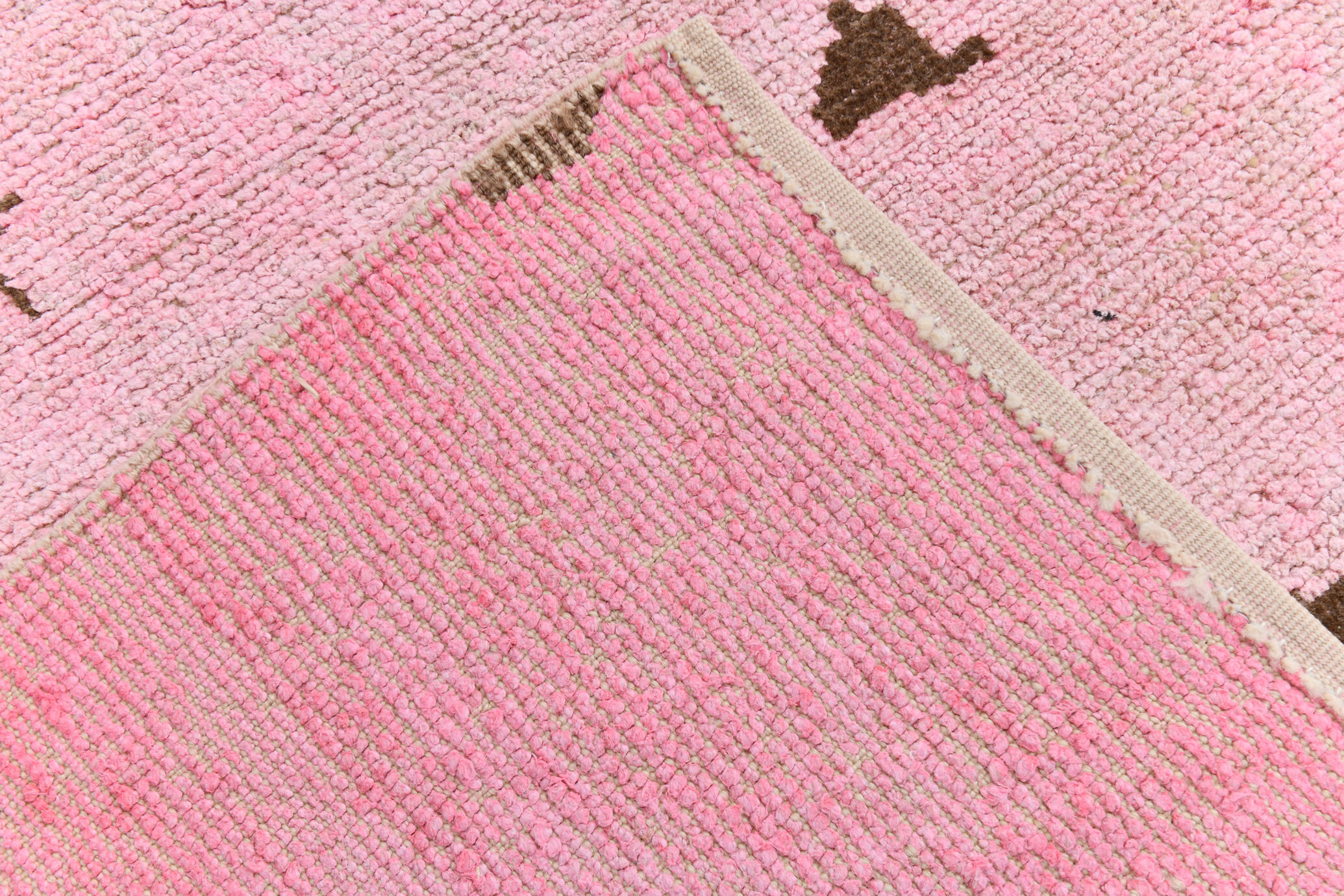 Tapis de chanvre rose poussiéreux 7x10, 212x301cm
