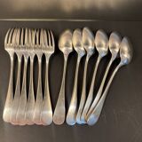 Set of 12 silver-plated cutlery sets, circa 1888