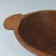 Vintage wooden fruit bowl hand-carved.