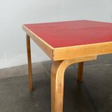 Mid-century red dining table or desk by Alvar Aalto for Artek, 1960s