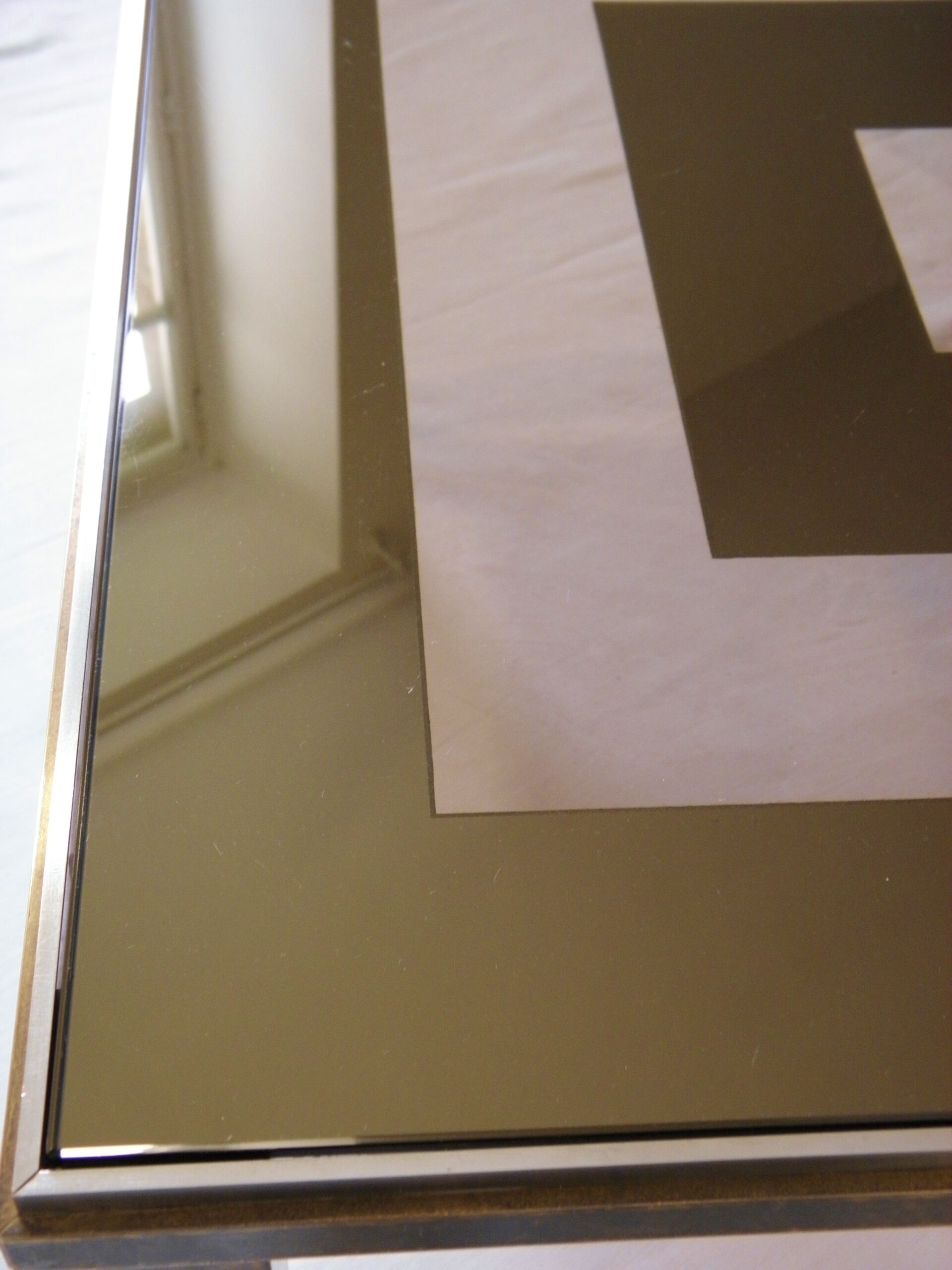 Low table in brass and glass 1970s