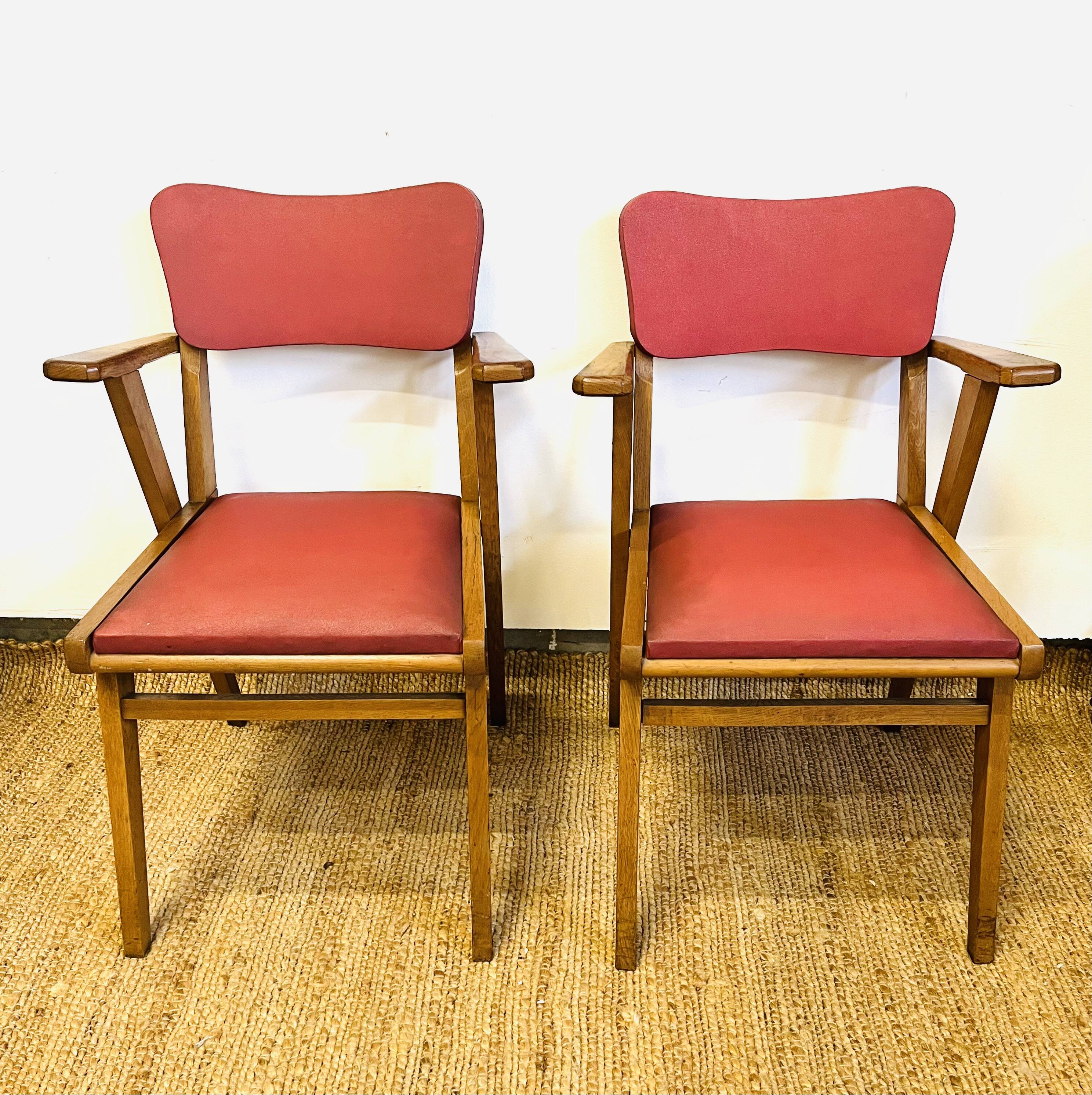 Pair of vintage 1950s bridge chairs