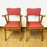 Pair of vintage 1950s bridge chairs