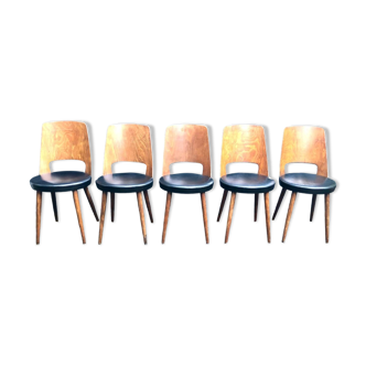 Set of 5 Baumann Mondor chairs