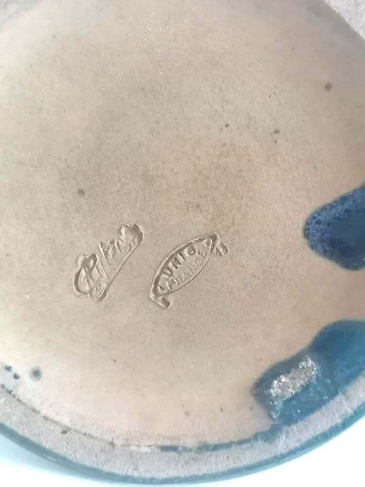 Vase by Cytère, flamed sandstone from Rambervillers around 1930