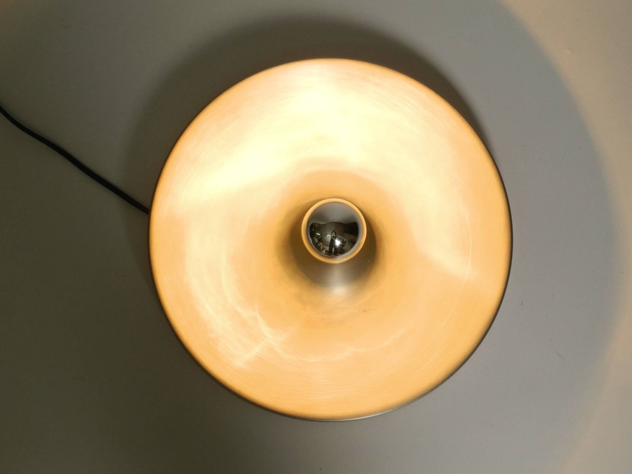 1960s round large Space Age Pop Art aluminum ceiling or wall lamp