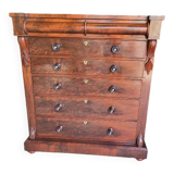 Commode en acajou de style anglais avec 6 tiroirs