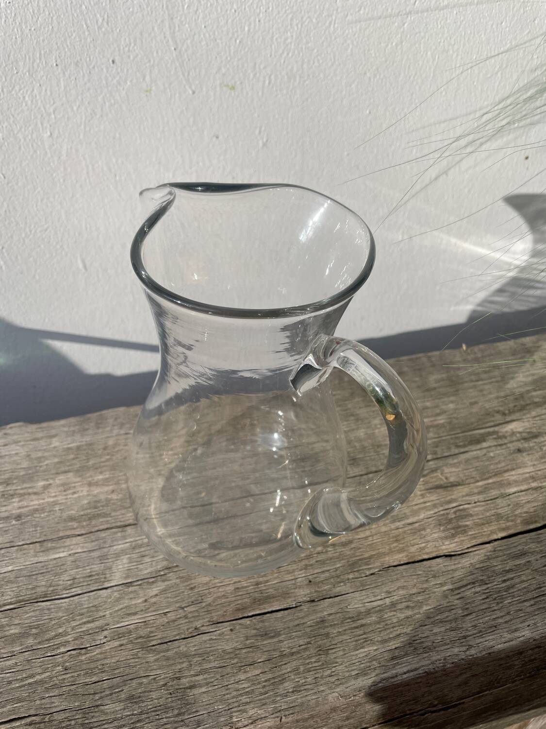Clear Murano glass pitcher, 1960