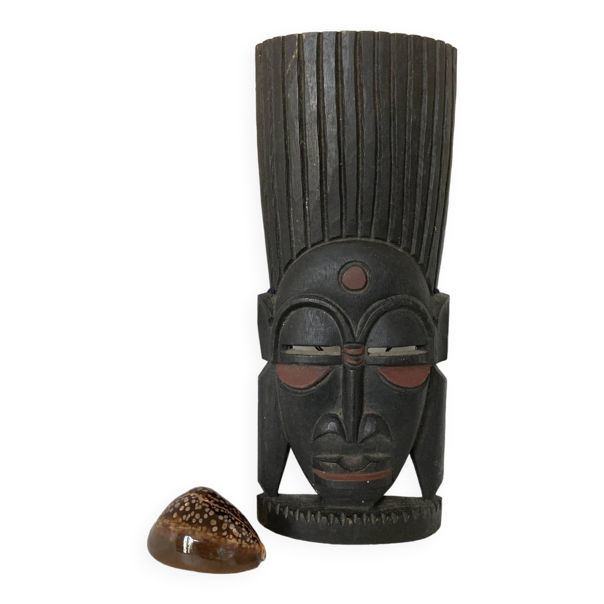 African wooden mask statuette