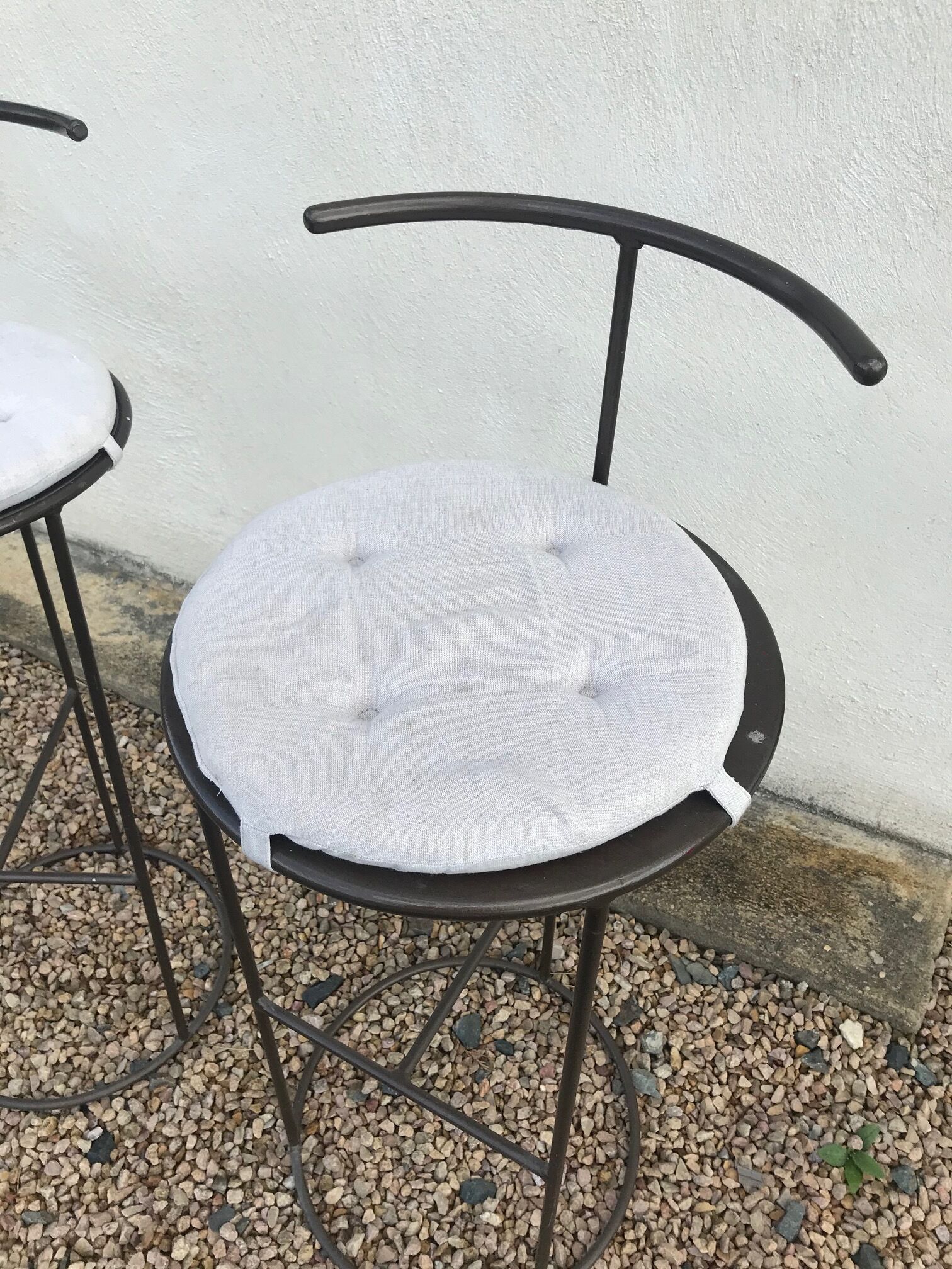 Pair of metal stools