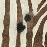 Vintage carpet zebra print cowhide