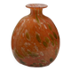 Blown glass balloon vase from mdina glass malta, 1970 red murano glass paste