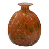 Vase ballon en Verre Soufflé de Mdina Glass Malta, 1970 rouge pâte de verre Murano