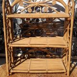 Peacock rattan shelf