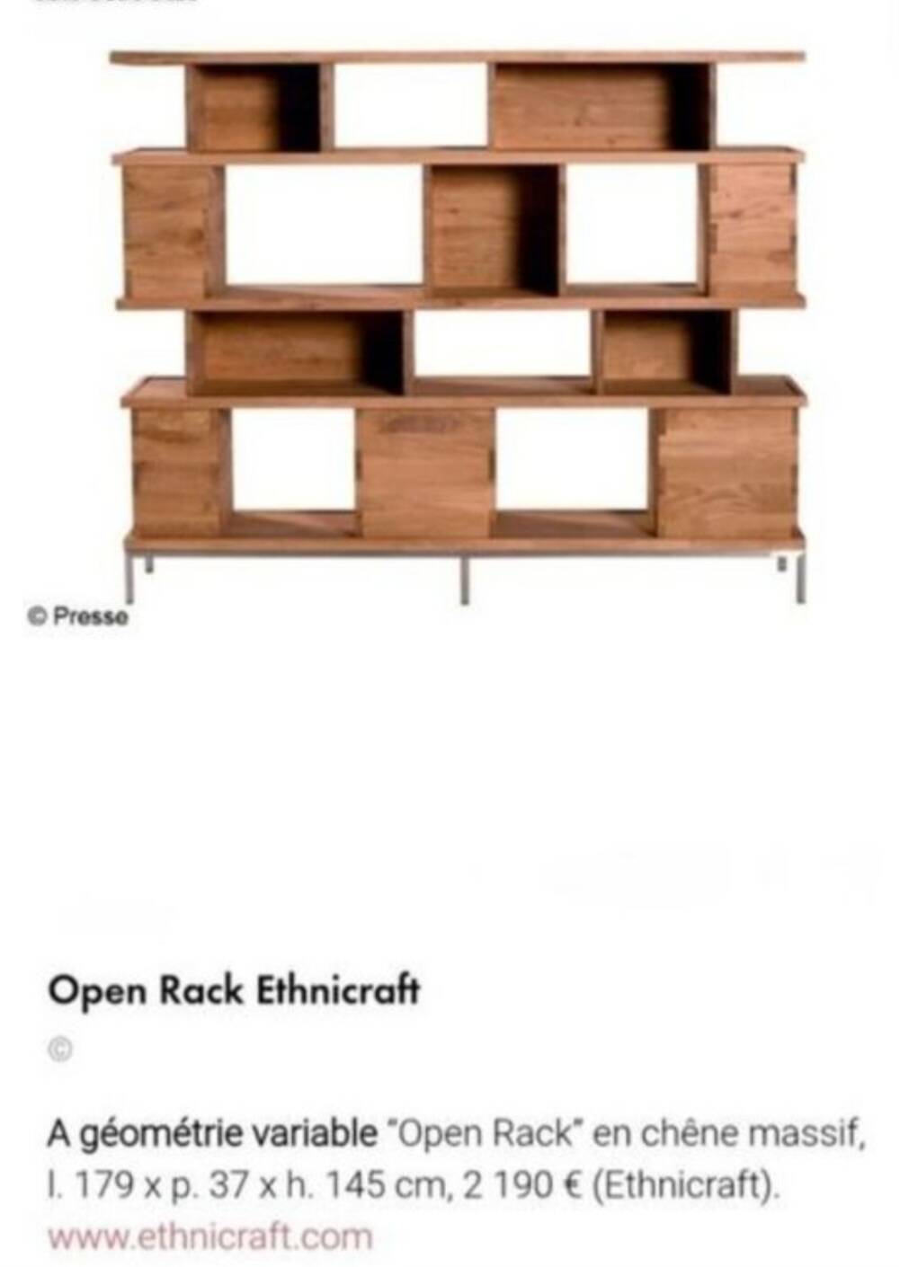 Ethnicraft solid oak library design