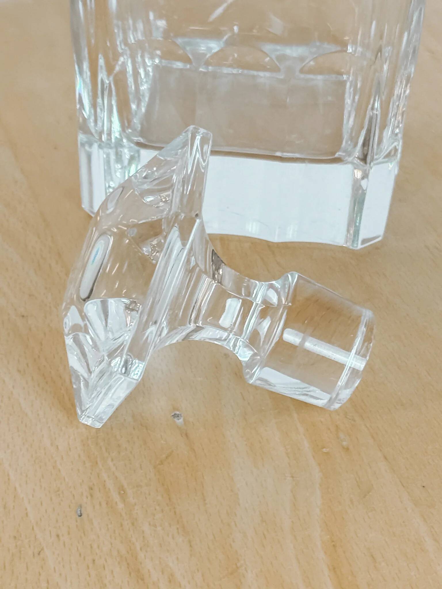 Vintage glass whisky carafe