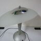 Glass and metal mushroom lamp