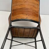 Bamboo and iron armchair