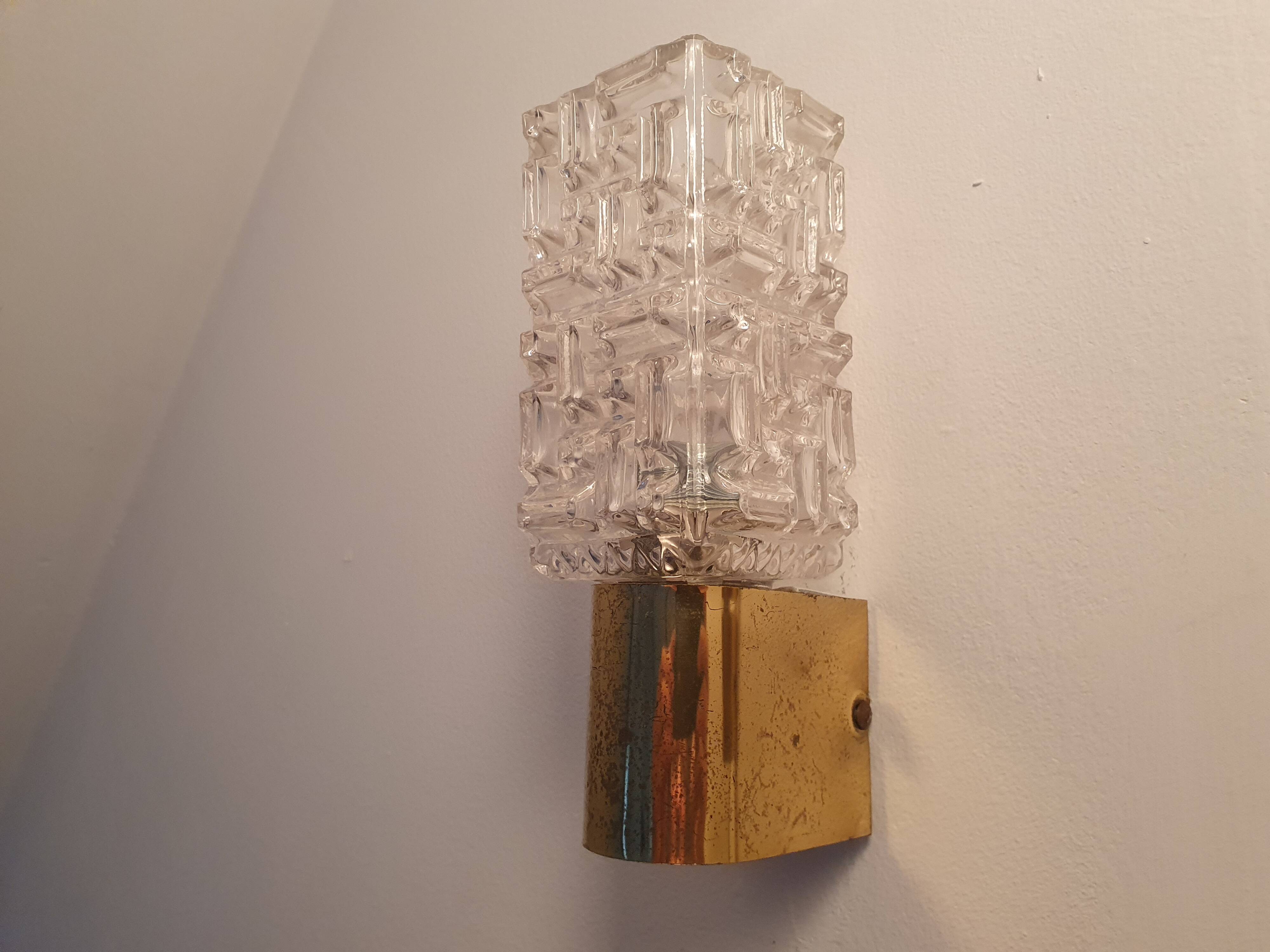 Three vintage Italian gold Targetti wall lights