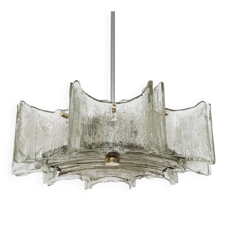 Lustre en verre glacé par Kaiser Leuchten