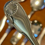 Christofle France Vendôme, 8 ice cream spoons in new condition.