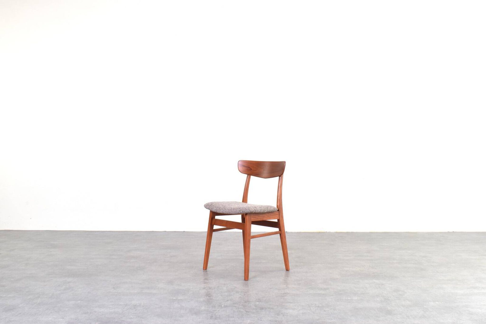 Mid-Century Danish Teak & Wool Dining Chairs from Farstrup, 1960s, Set of 4