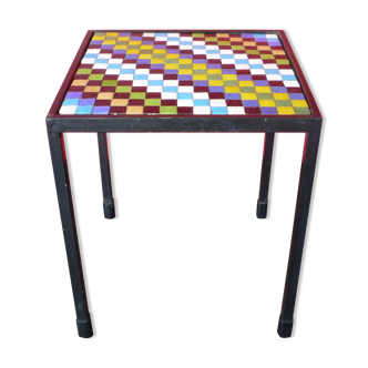 Side table - sofa tip - mosaic pate of glass - vintage
