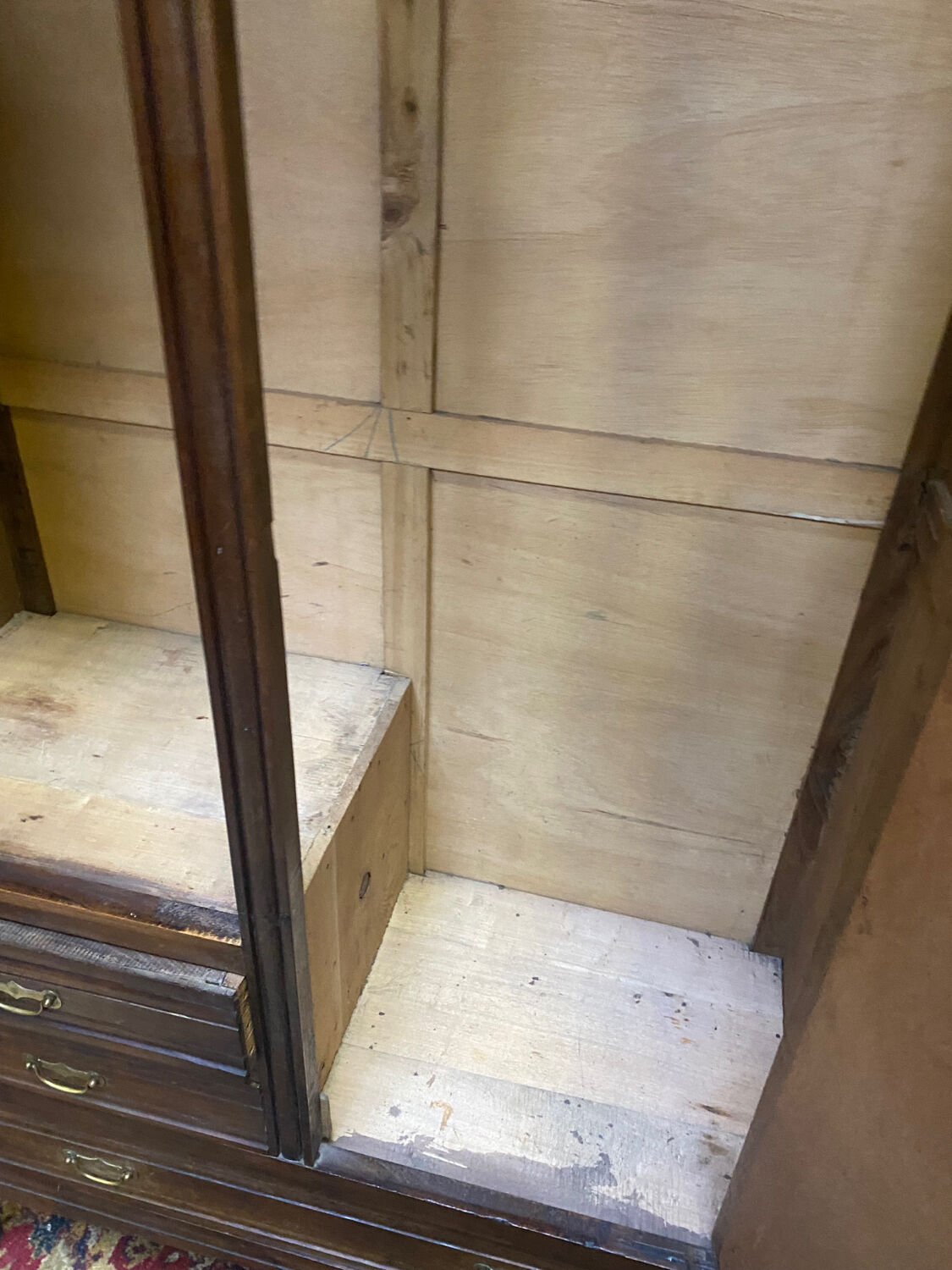 Parisian wardrobe and 3 drawers, 50's
