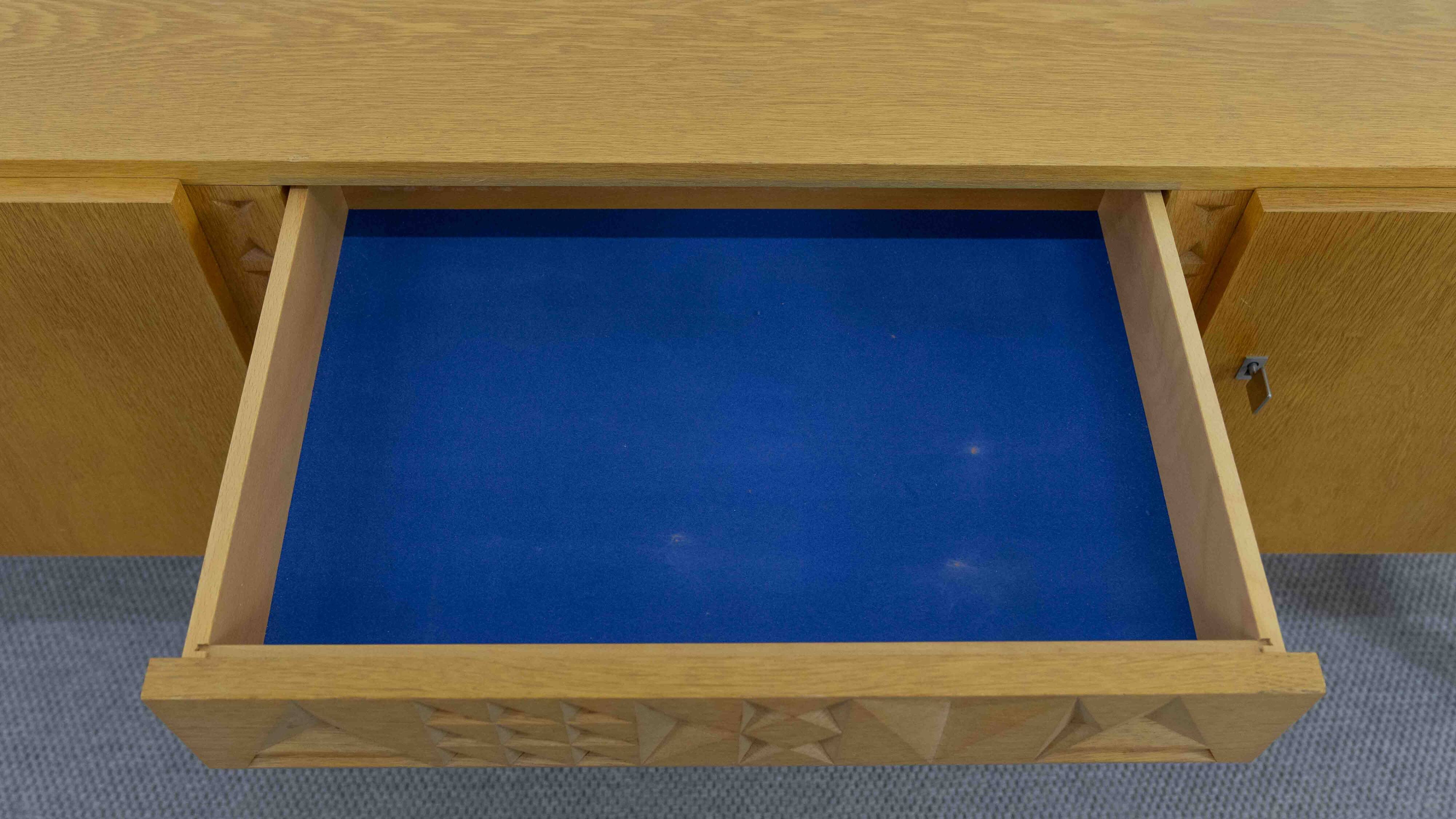 Mid-century brutalist oak sideboard