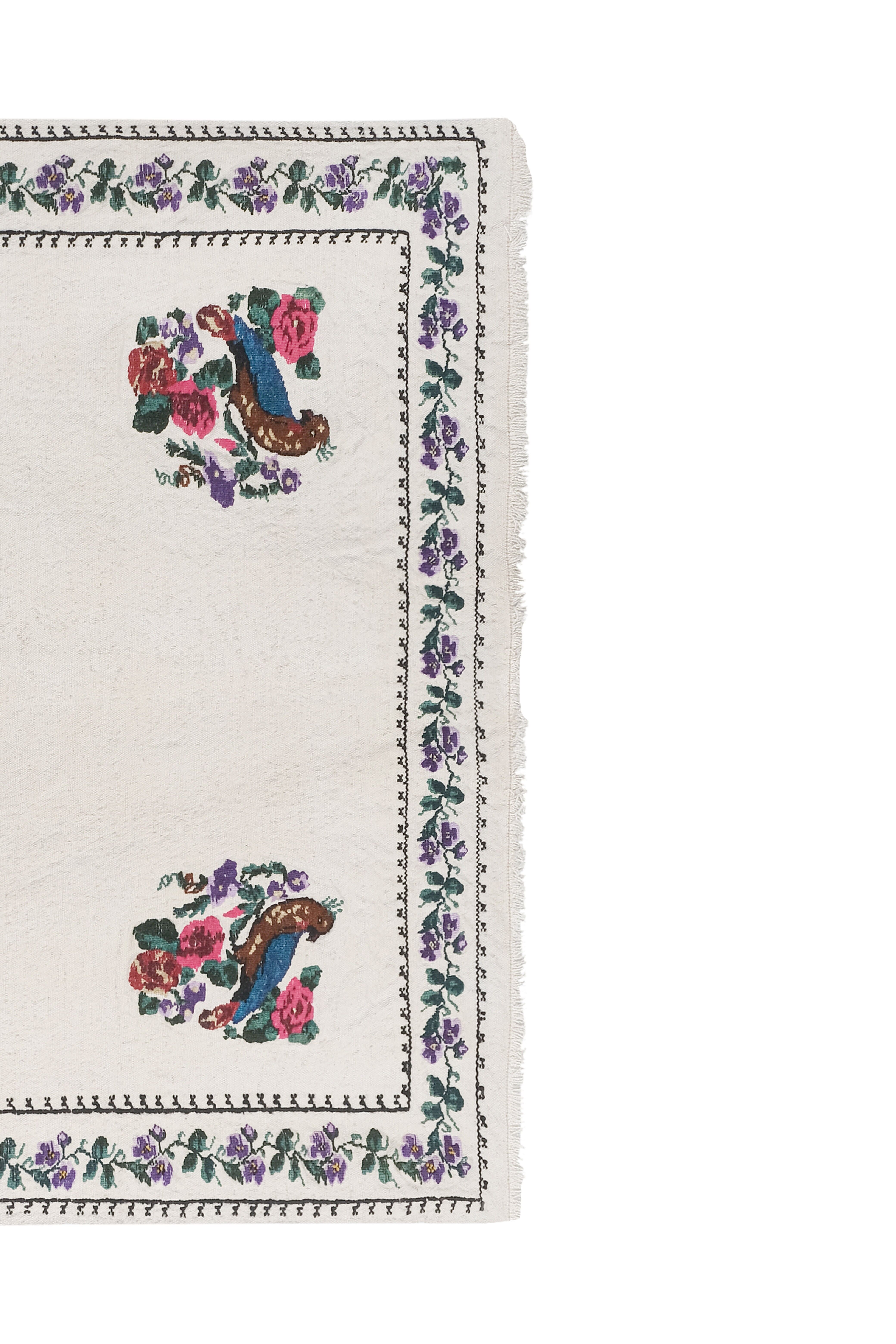 Vintage Turkish rug from Oushak, hand-woven 115x144 cm