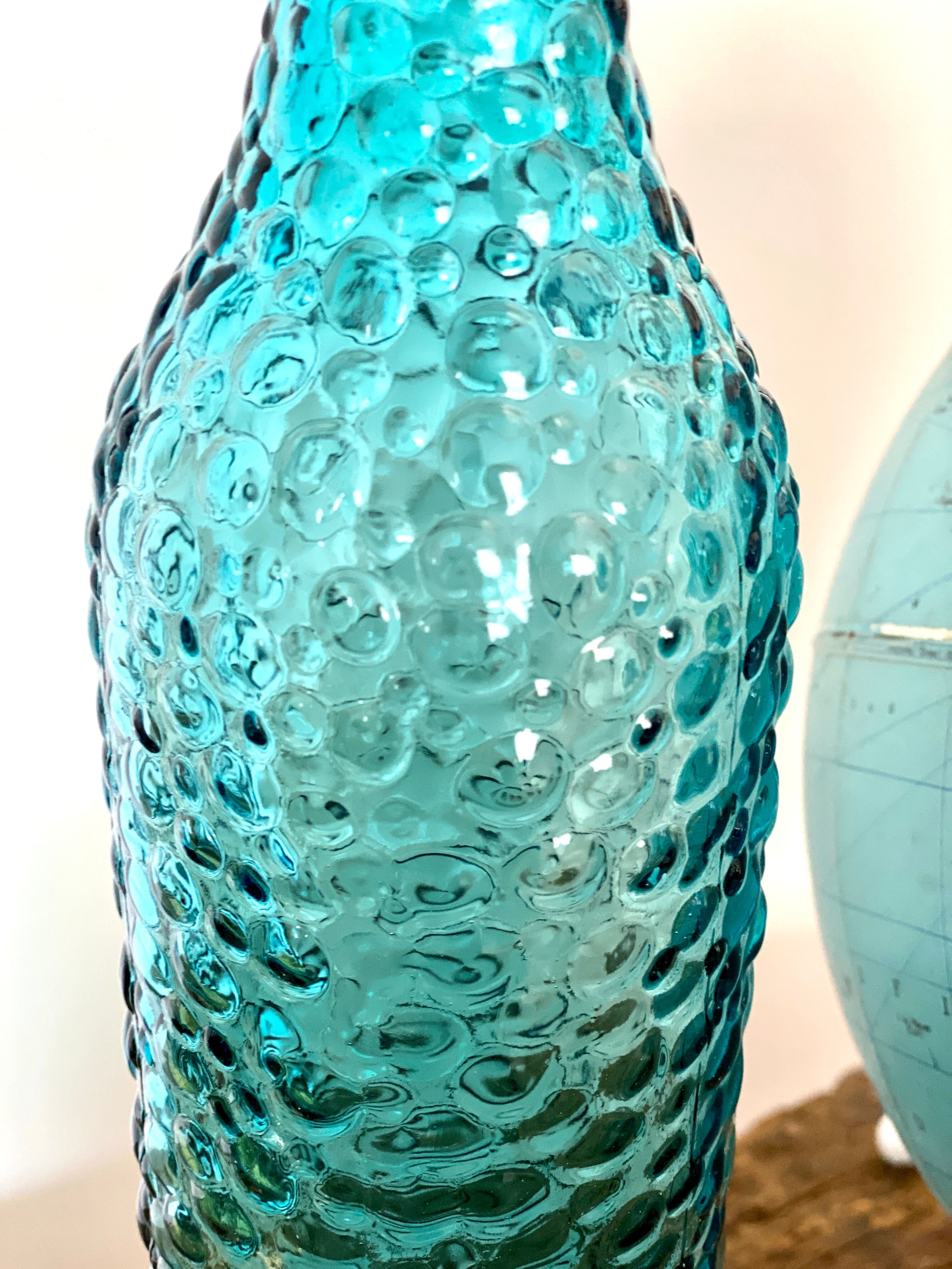 Turquoise blue Empoli decanter