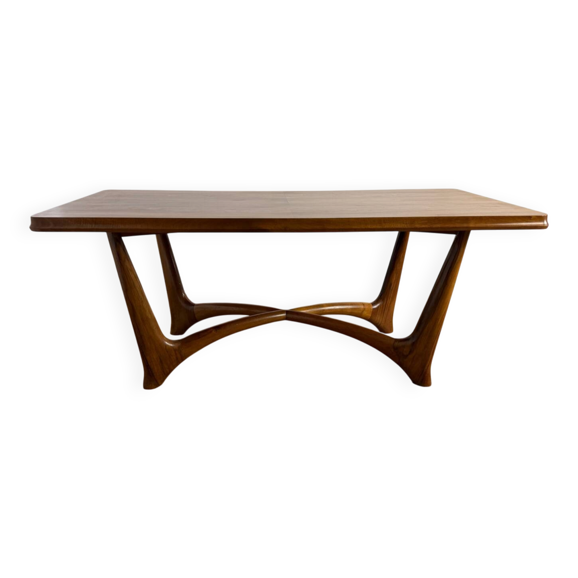 Vintage wooden coffee table – sculptural base