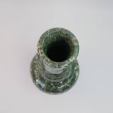 Grand vase en céramique terre-mêlée verte de Jean Gerbino Vallauris