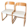 Ancienne paire de chaises Baumann traîneau vintage
