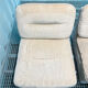 Pair of vintage beige velvet chairs
