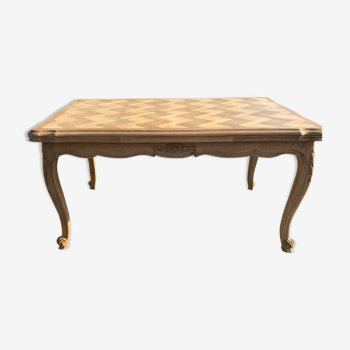 Louis XV style table in stripped and lightened oak