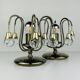 Vintage glass ball table lamps, Italy, 1960s, set of 2
