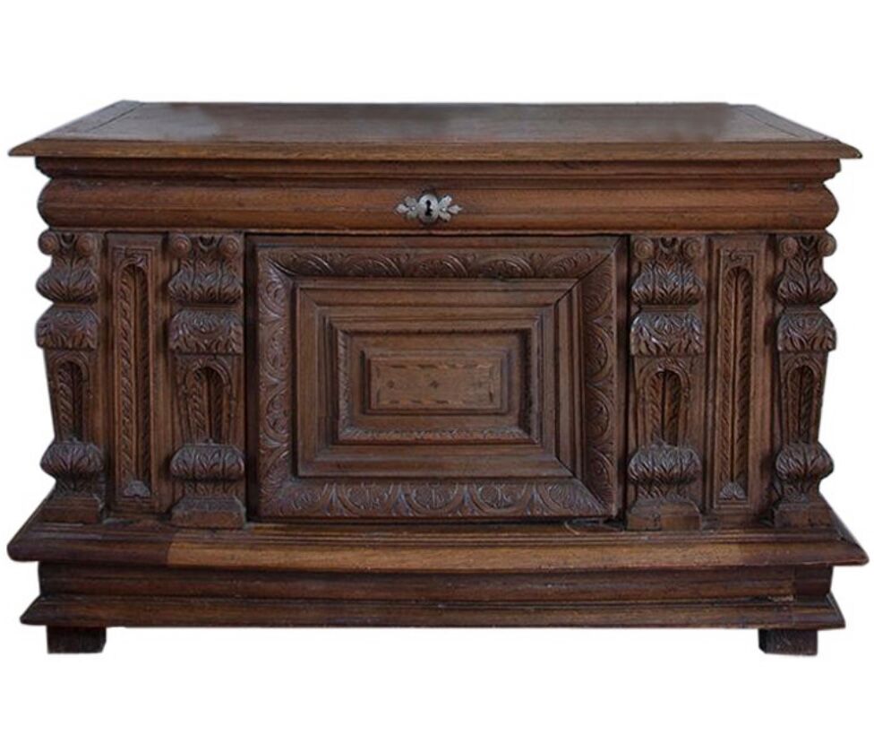 Chest, Wood, Neo-Renaissance style, nineteenth century