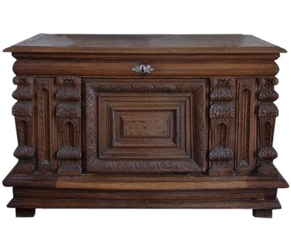 Coffre, bois, style néo-renaissance, xixème siècle