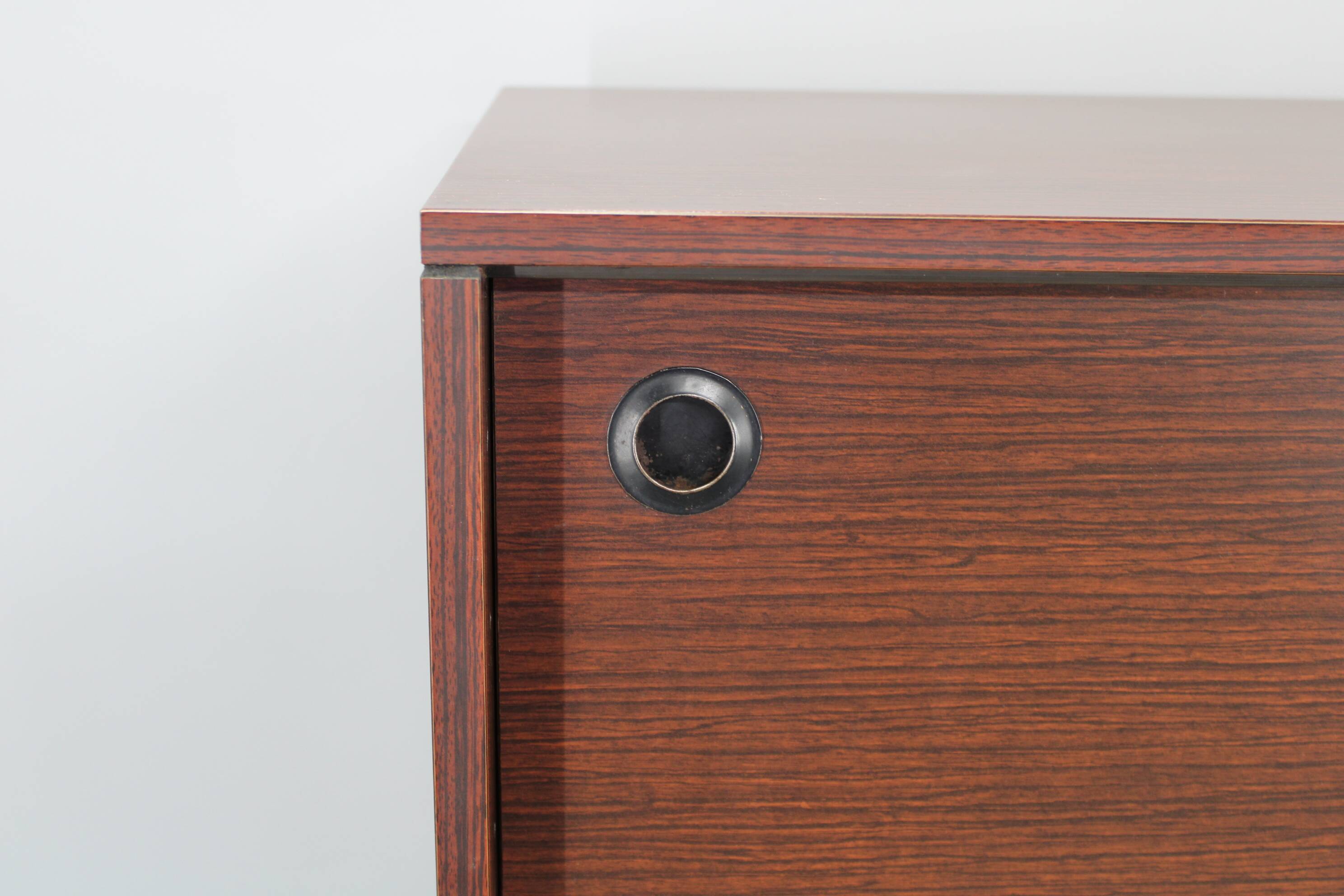 1970s Italian Cabinet With Sliding Doors