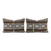 Set of 2 vintage kilim cushion covers 41x61 cm