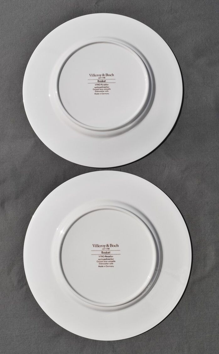 6 flat plates Villeroy & Boch basket model